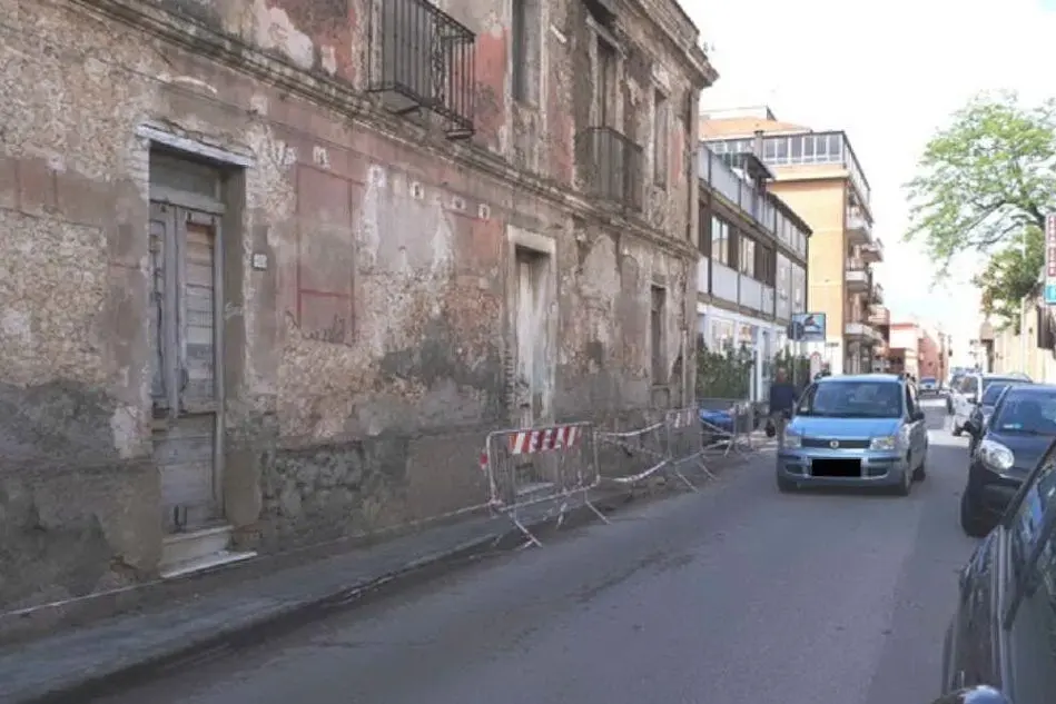 Il crollo in via Marconi