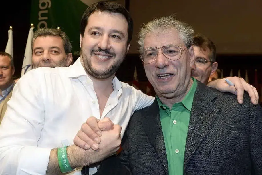 Umberto Bossi e Matteo Salvini