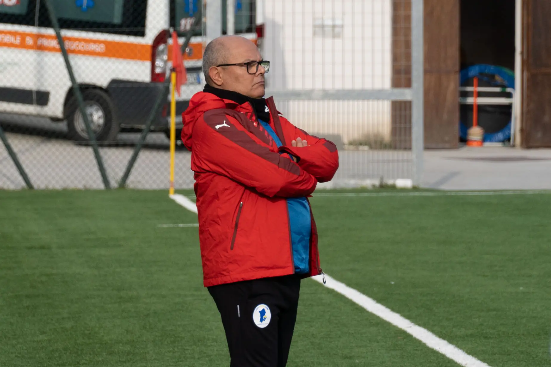 Il vice allenatore della Cos, Antonio Carta (foto Andrea Serreli)