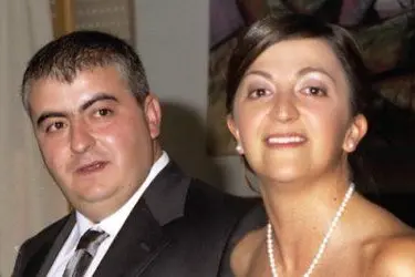 Dina Dore col marito Francesco Rocca, accusato di essere il mandante dell'omicidio