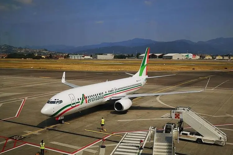 An aircraft from the Aeroitalia fleet