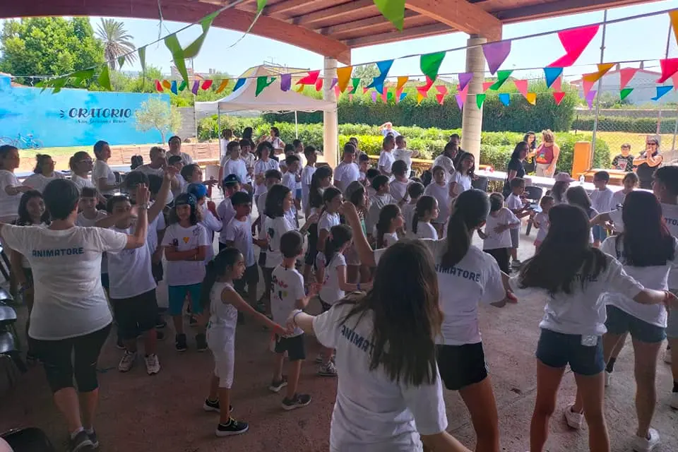 Attività di animazione all'oratorio "San Giovanni Bosco" di Uras (L'Unione Sarda)