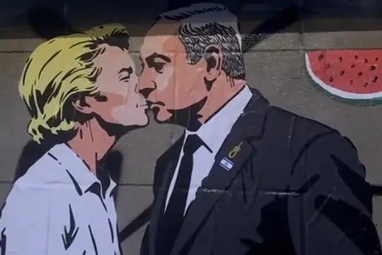 A Bruxelles e Roma le opere pro-Palestina della street artist Laika