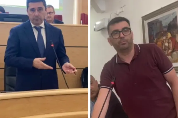 Il sindaco Mulas e il consigliere COSSU (foto Pala)