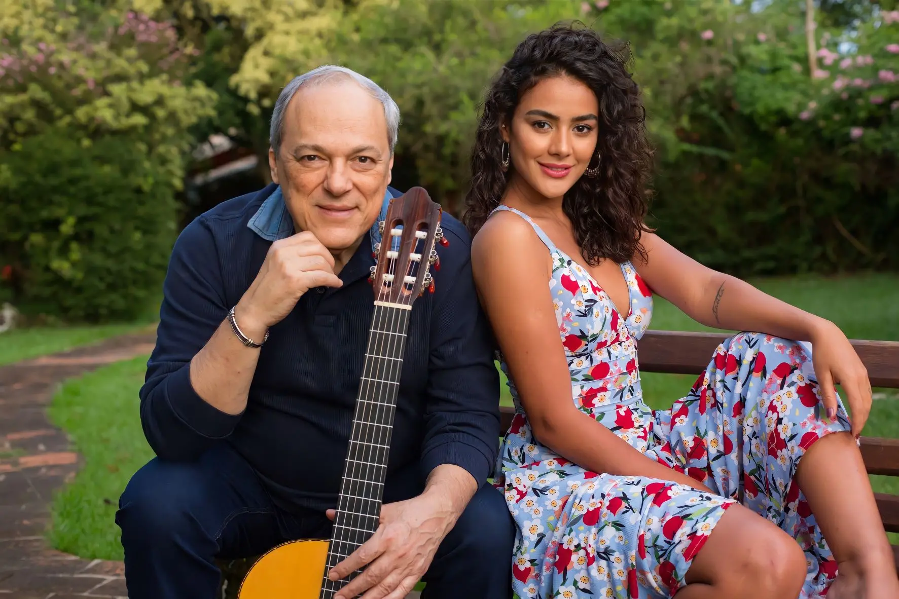Toquinho e Camilla Faustino (foto concessa)