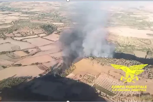 Incendio a Barumini