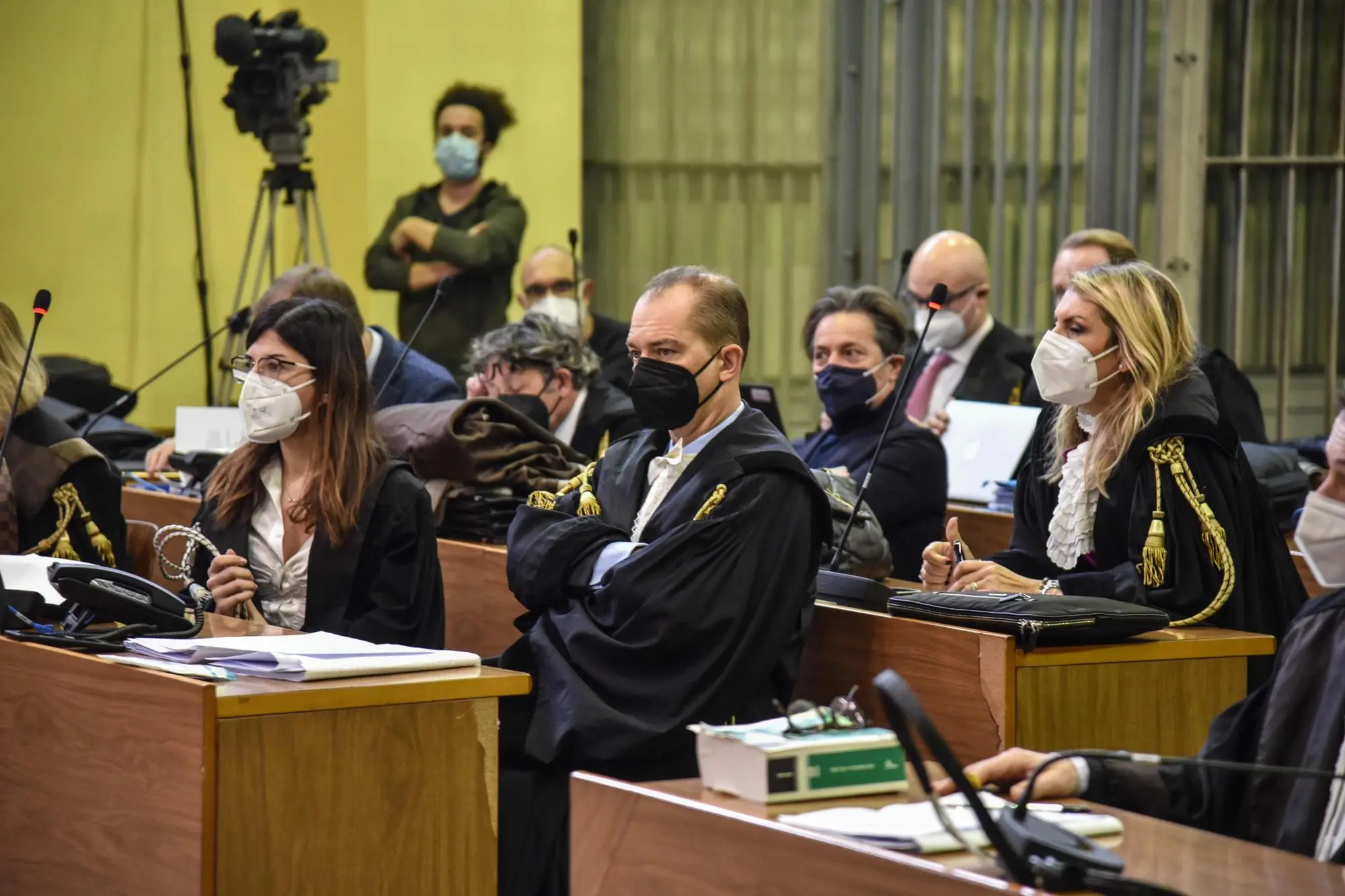 The lawyer Cecconi in the courtroom (Ansa)