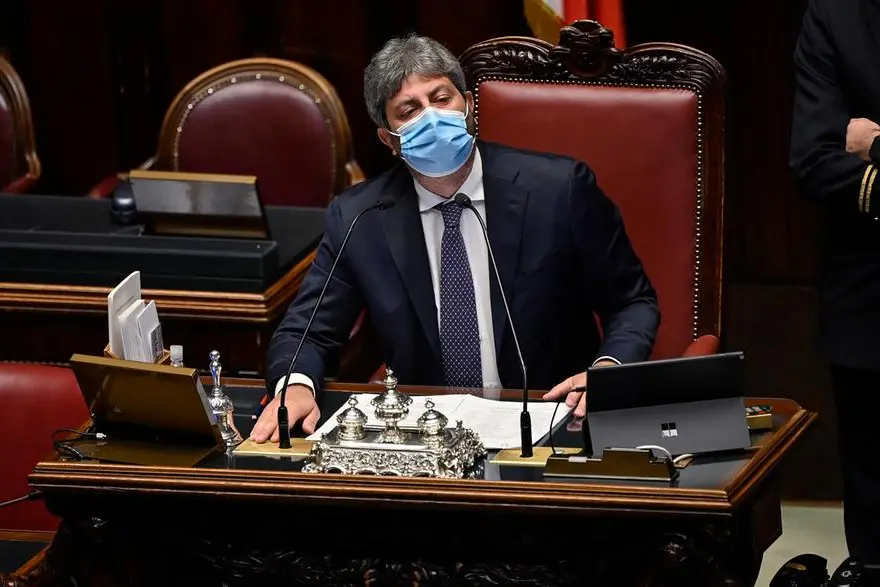 President of Lower House Roberto Fico as Italian Prime Minister reports to the Lower House ahead of this week's European Council summit, Rome, Italy, 15 December 2021. ANSA/RICCARDO ANTIMIANI