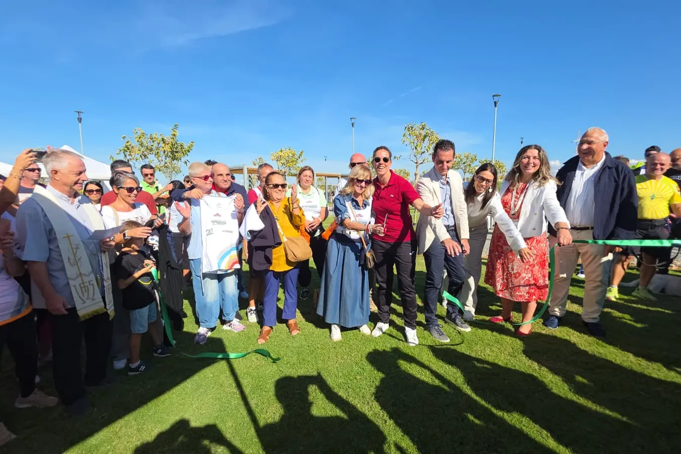 L'inaugurazione del parco Villa del Mas