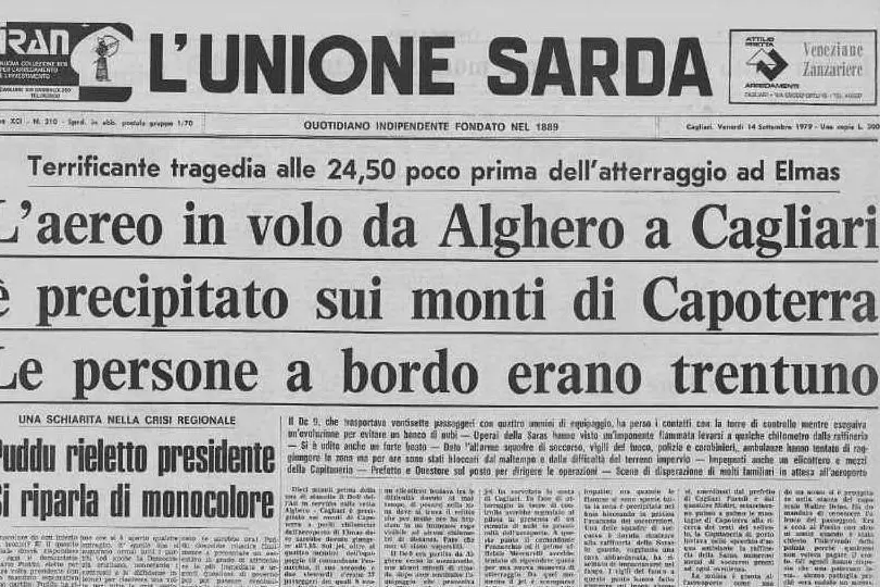 #AccaddeOggi: 14 settembre 1979, il Dc-9 dell'Ati precipita sui monti di Capoterra