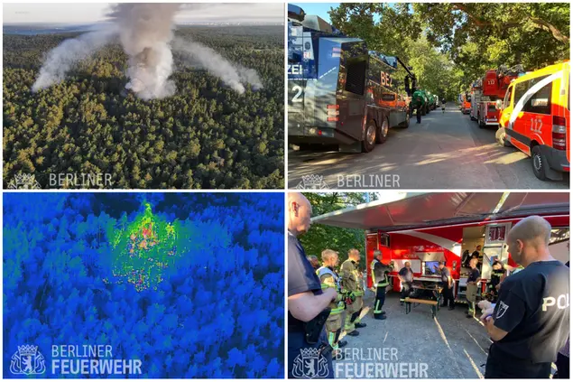Gigantesco incendio a Berlino (foto vigili del fuoco @BerlinerFeuerWehr)