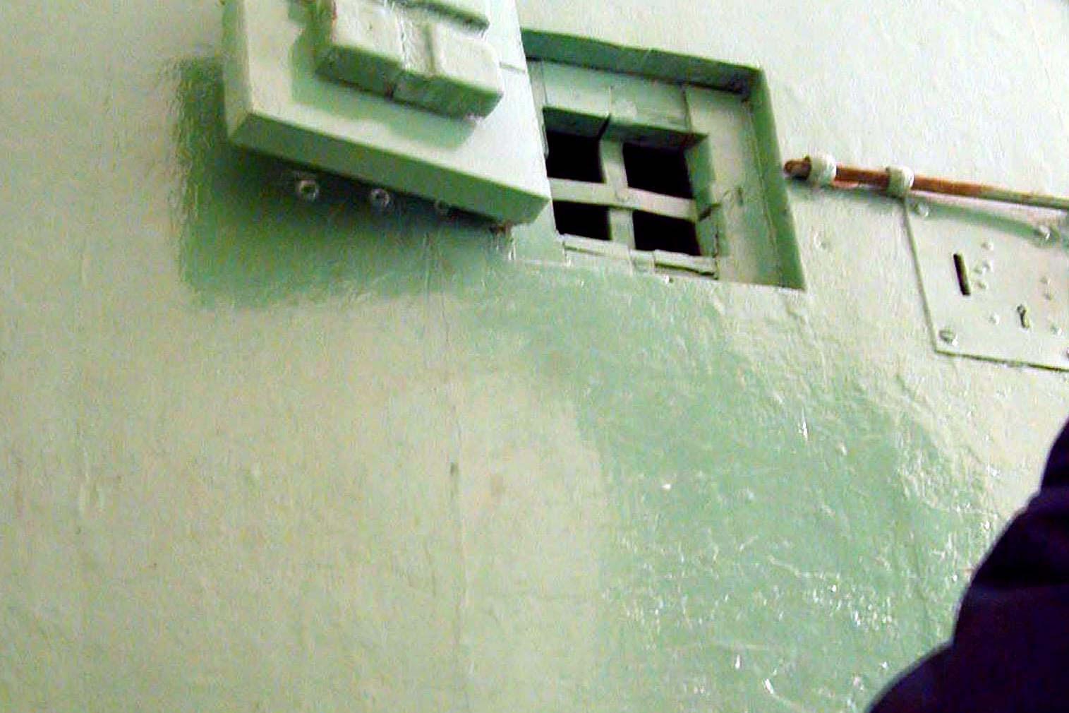 La porta della cella in un carcere (Ansa)