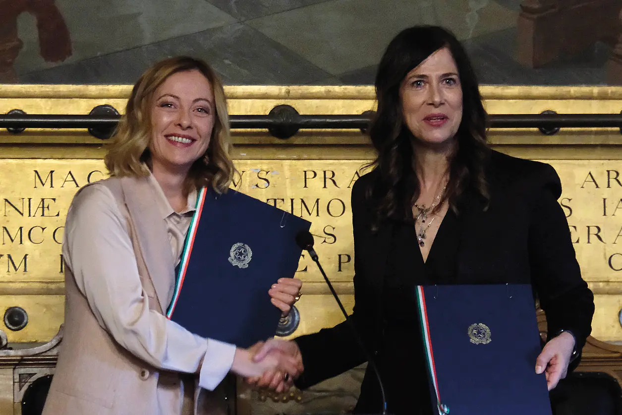 Giorgia Meloni e Alessandra Todde