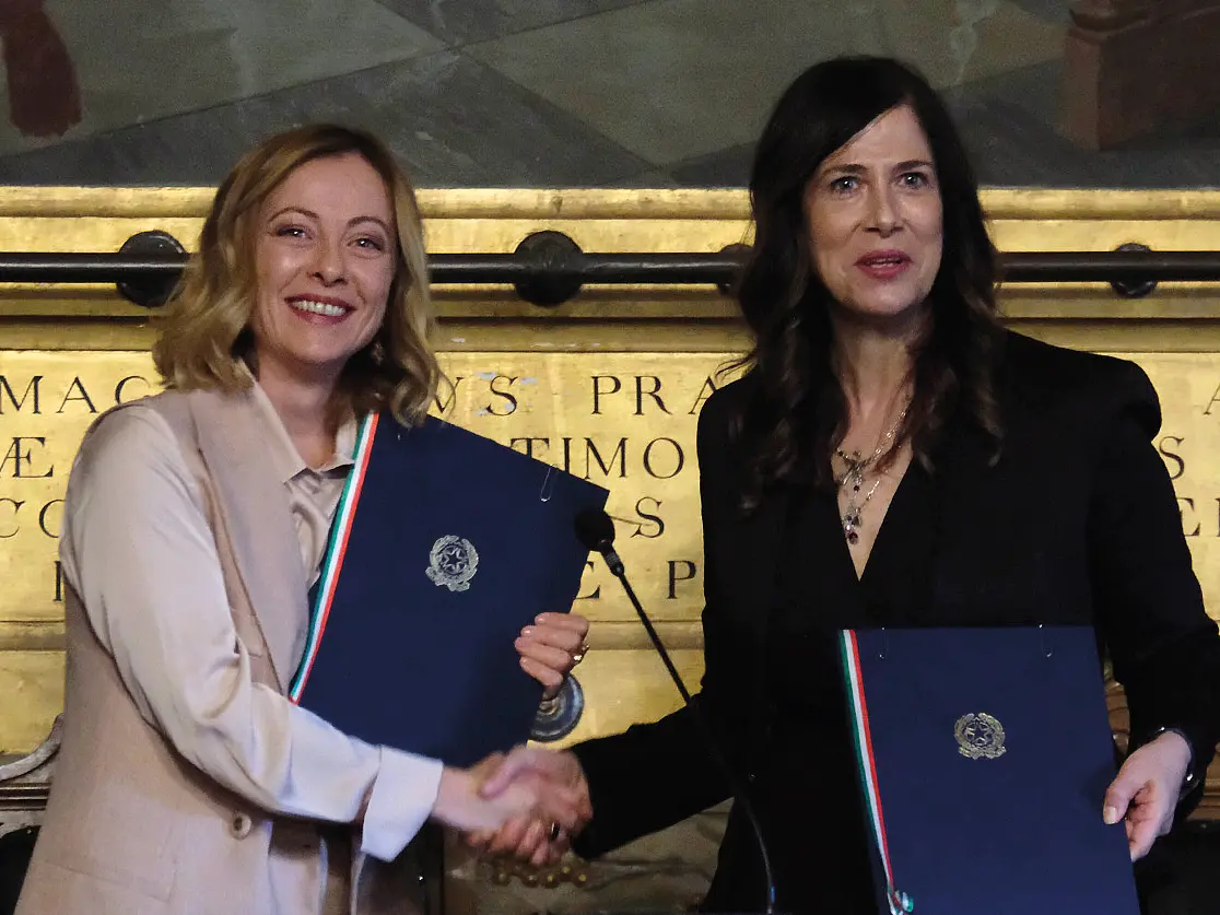 Giorgia Meloni e Alessandra Todde