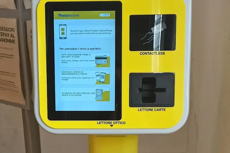 Il disposiivo (Foto concessa da Posta Italiane)