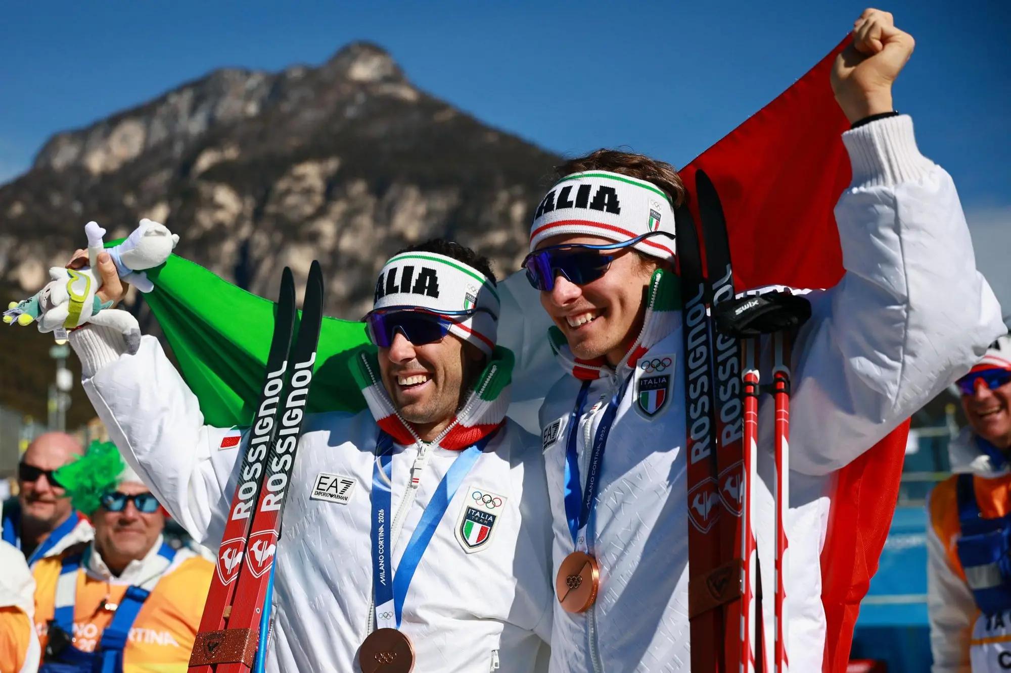 Elia Barp e Federico Pellegrino (foto Ansa/Epa)