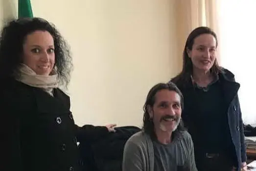 Vetrana (a sinistra), il sindaco Wheeler e, a destra Palmas