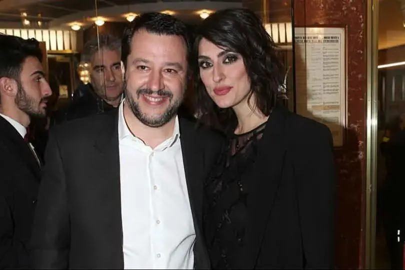 Matteo Salvini con Elisa Isoardi
