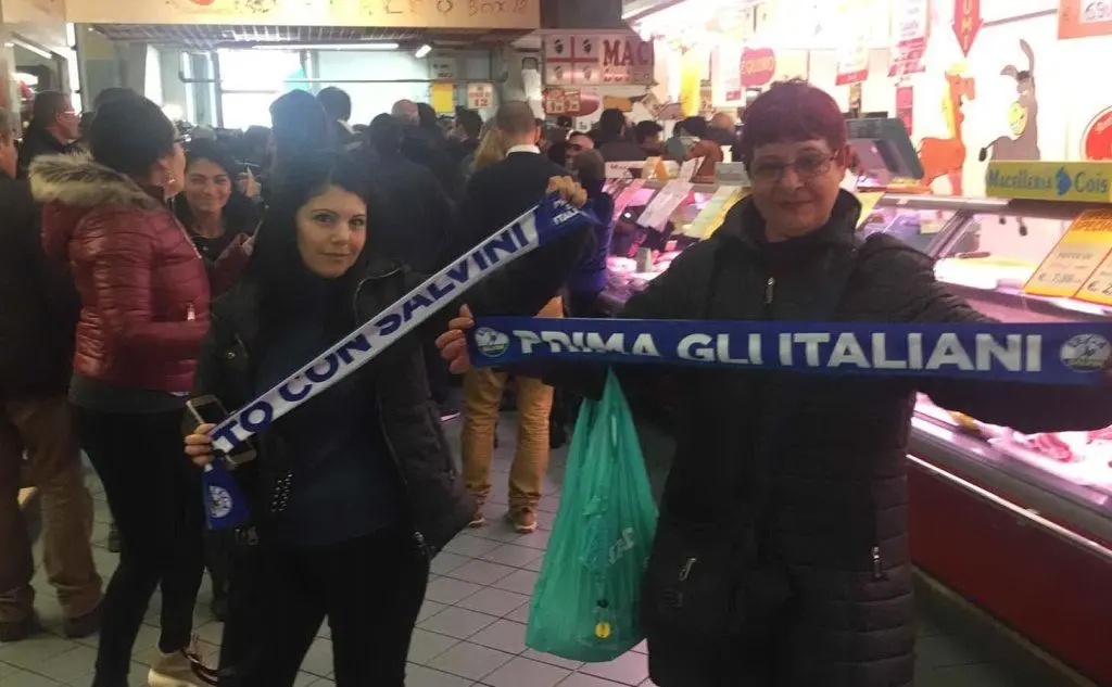 Fan di Salvini (foto L'Unione Sarda - Manca)