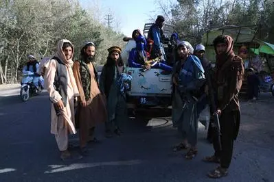 I talebani a Kabul (Ansa)