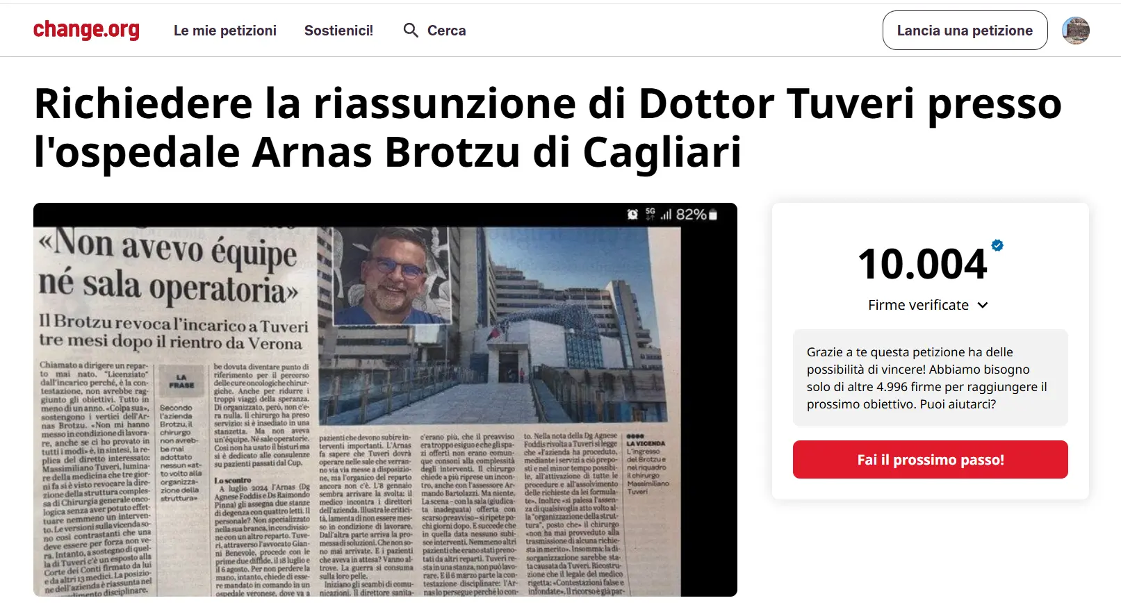 La raccolta firme