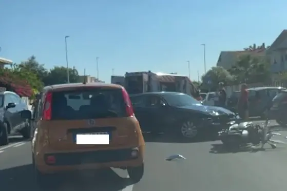 L'inicdente in via Salieri (L'Unione Sarda)