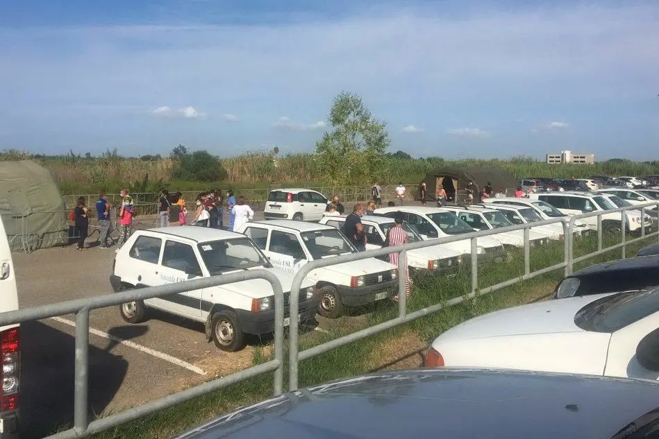 Il triage preso d’assalto (Foto E.Sanna)