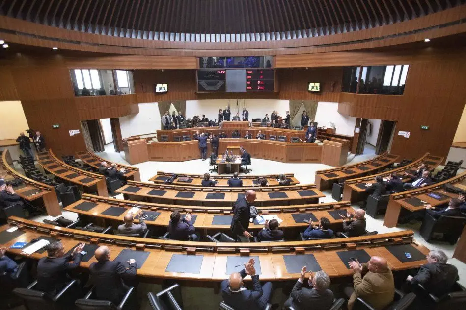 L'aula del Consiglio Regionale (Archivio L'Unione Sarda)
