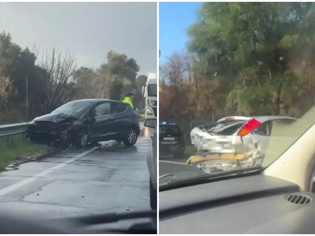 L'incidente sulla statale 128 (frame L'Unione Sarda)