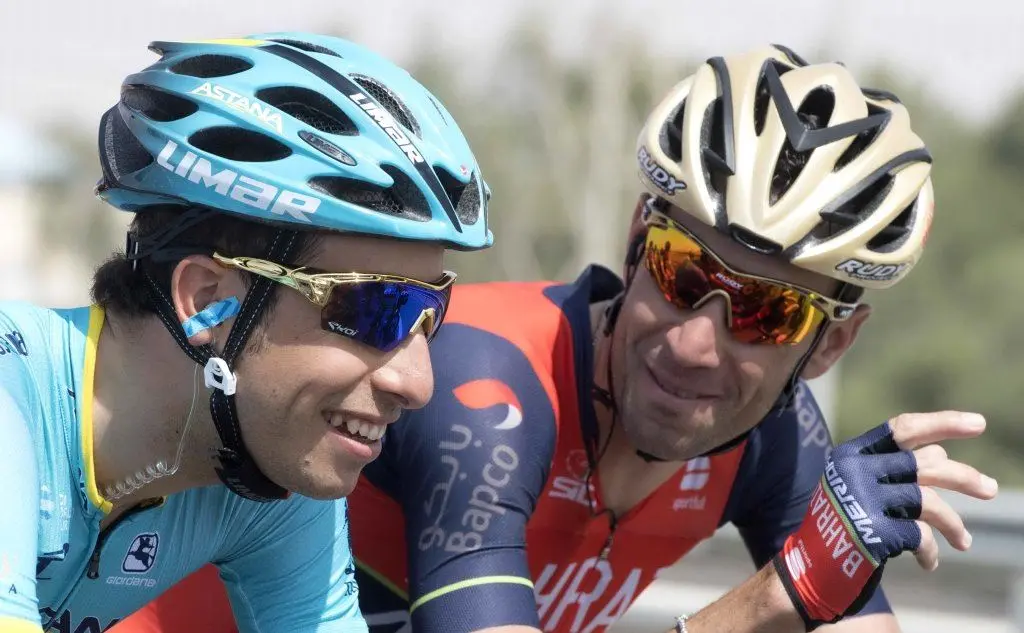 Fabio Aru insieme a Vincenzo Nibali