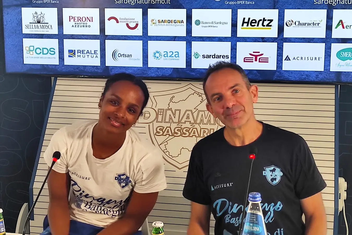 La lunga Treffers e il coach Citrini (foto G. Marras)
