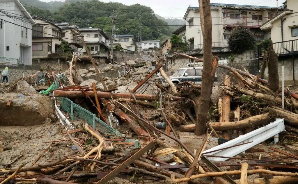 Un'immagine significativa del disastro in Giappone