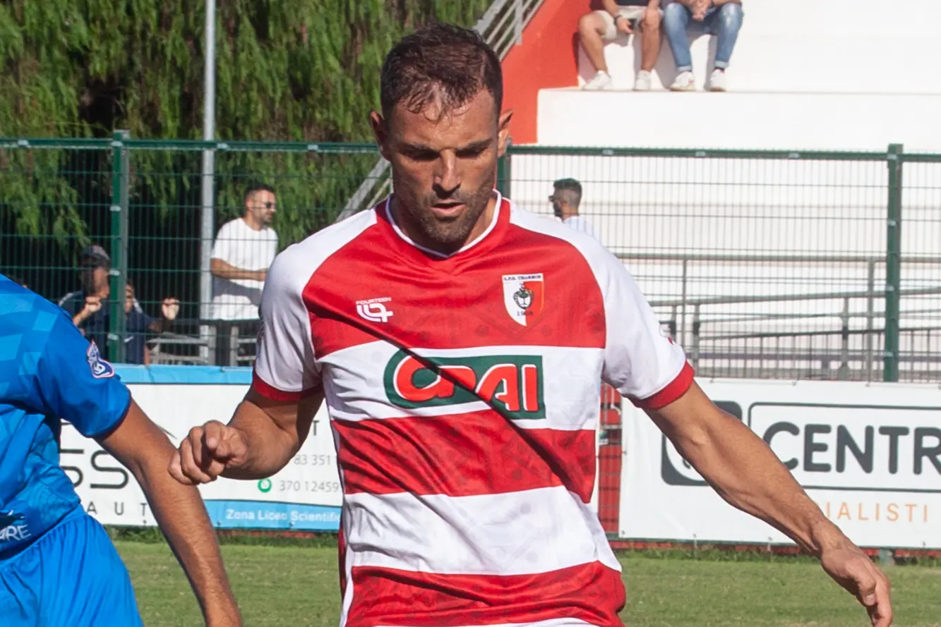 Andrea Sanna, al ritorno con la maglia del Terralba (foto di Virgilio Alfano)