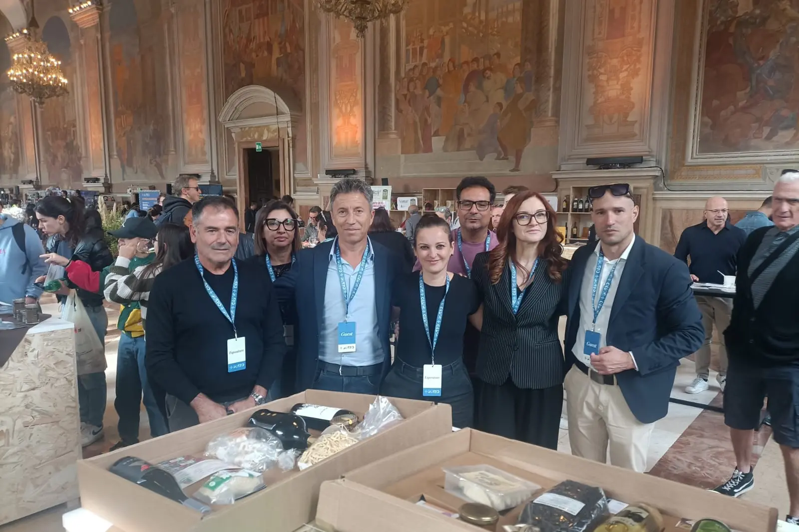 I rappresentanti del Gal Marmilla presenti a Bologna (foto concessa)