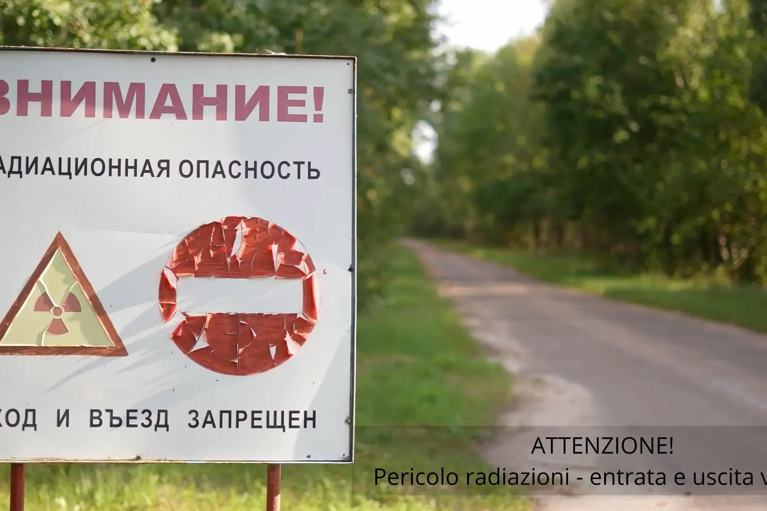 Il confine dell'area interdetta di Chernobyl