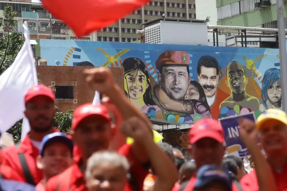 La marcia a Caracas (Ansa)