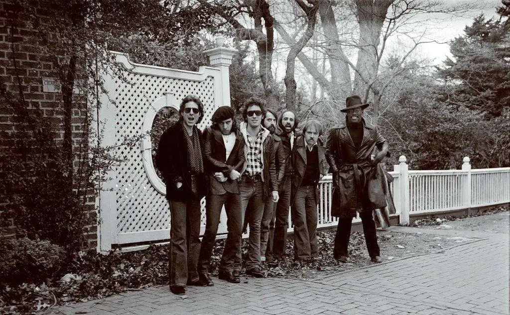 Ritratto di gruppo della E Street Band a New York