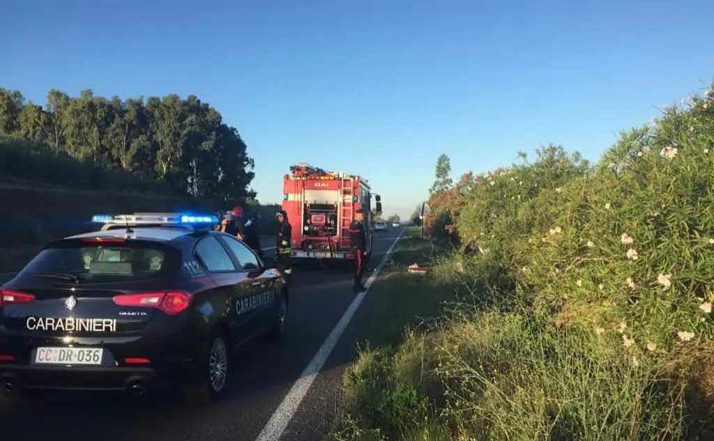 Il luogo dell'incidente (foto carabinieri)