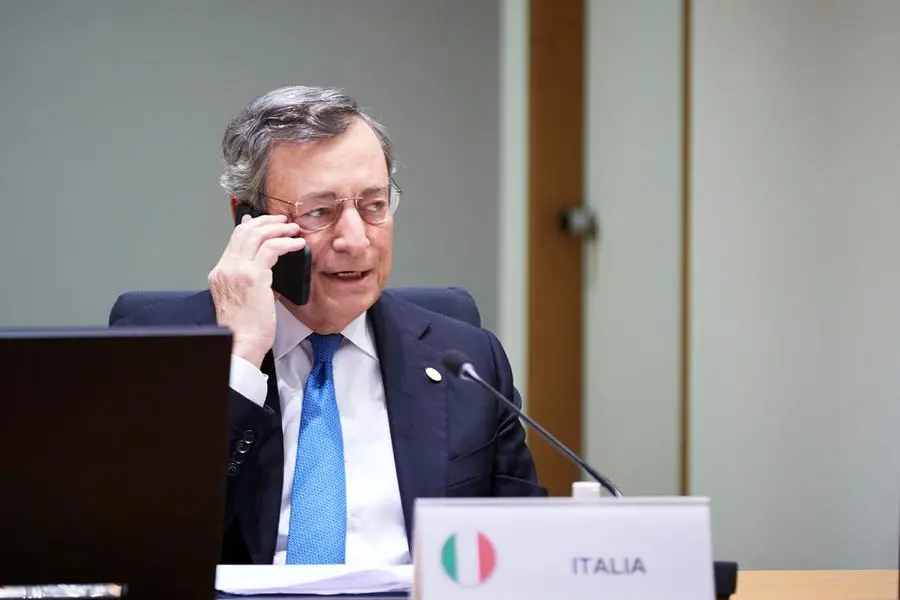 Il Presidente del Consiglio Mario Draghi in occasione dei lavori del Consiglio Ue, Bruxelles, 22 ottobre 2021. ANSA/ UFFICIO STAMPA GOVERNO - FILIPPO ATTILI ++HO - NO SALES EDITORIAL USE ONLY++