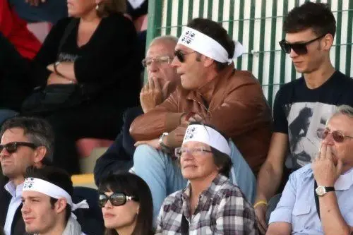 Cellino in tribuna
