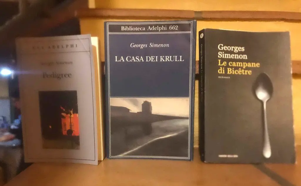 Alcuni titoli di Simenon (foto Paolo Carta)