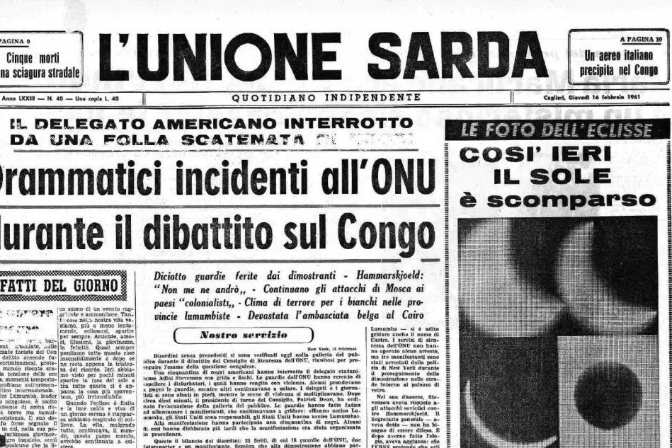 #AccaddeOggi: il 15 febbraio 1961 l'eclisse totale di Sole nel racconto de L'Unione Sarda