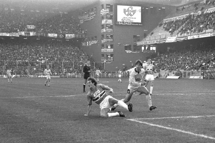 Marco Lanna quando era un calciatore della Samp (Ansa)