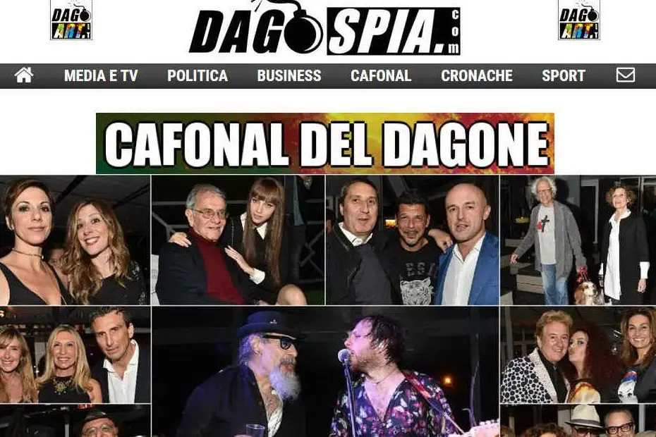 La homepage del sito Dagospia