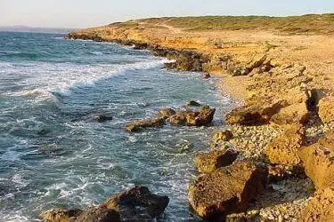 Un tratto della costa di Su Crastu Mannu