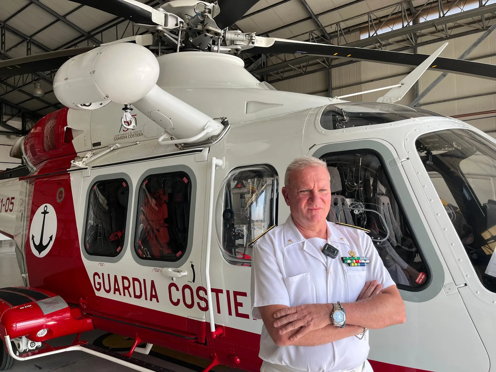 Il comandante della Guardia Costiera di Cagliari, il contrammiraglio Giovanni Stella