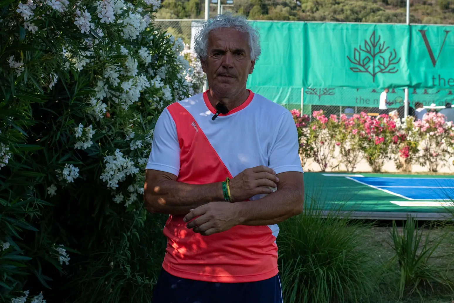Roberto Donadoni, ex allenatore del Cagliari, a Chia per la Vip Tennis Cup