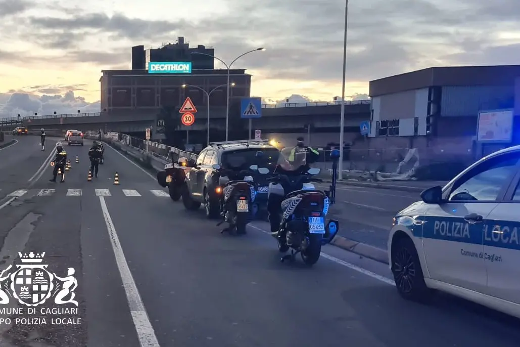 (foto polizia locale Cagliari)