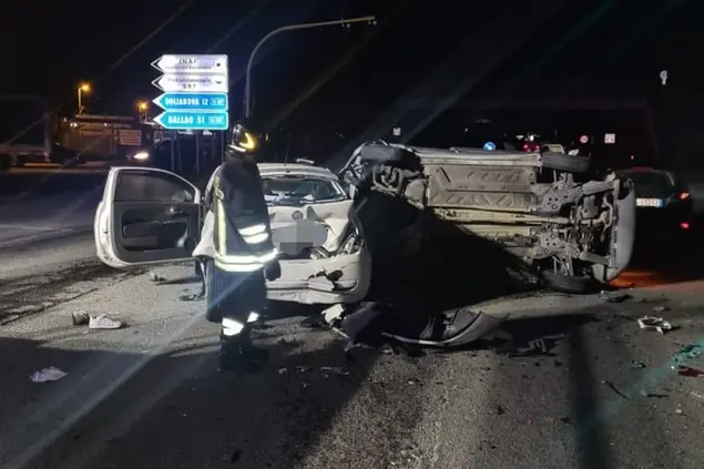 L'incidente (foto vigili del fuoco)