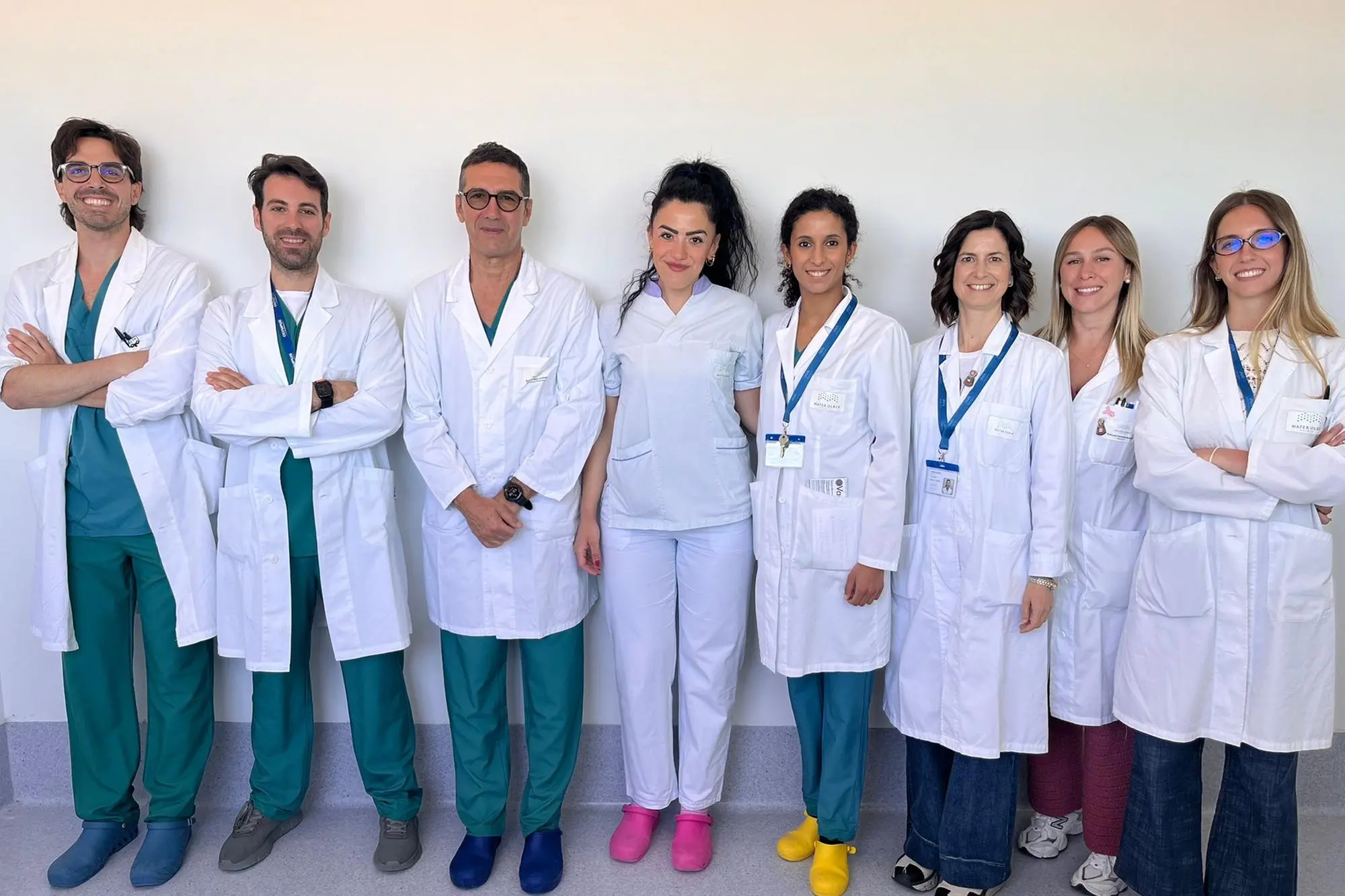 L'equipe del reparto di Ginecologia e senologia del Mater Olbia Hospital